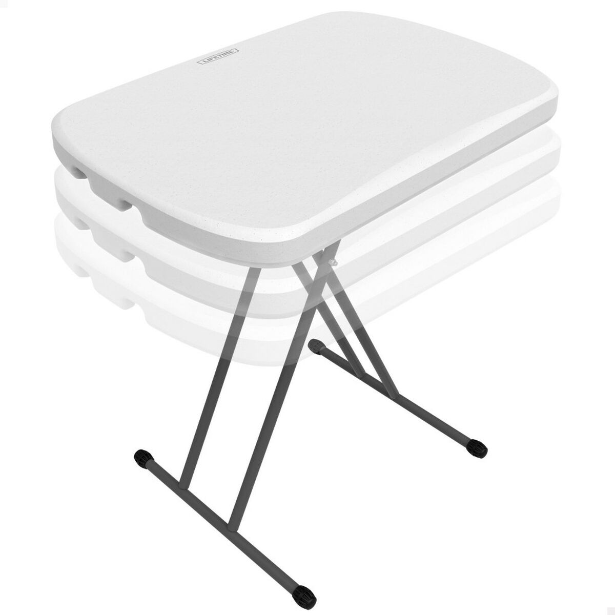 Tavolo da picnic Lifetime Bianco Acciaio HDPE 66 x 71 x 46 cm