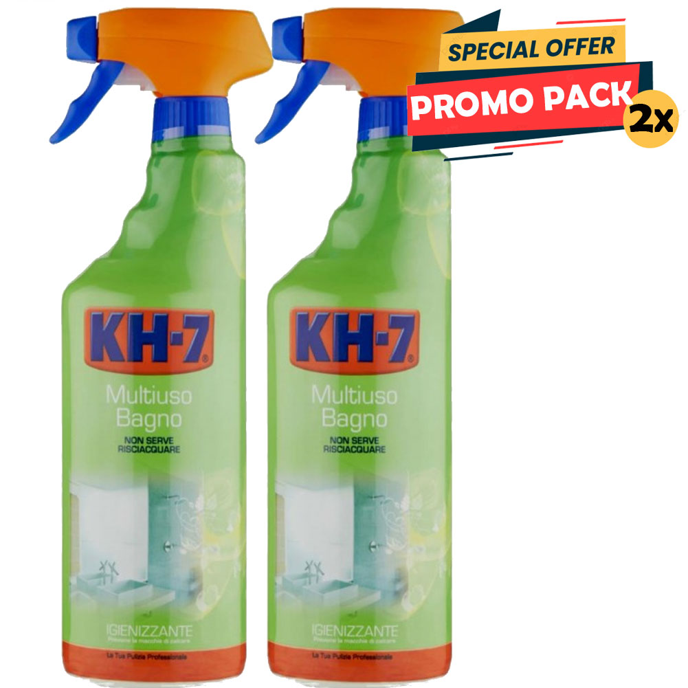 2 x 750 ml KH-7 Detersivo Multiuso Bagno Spray Mela Menta Piperita Igienizzante (1)