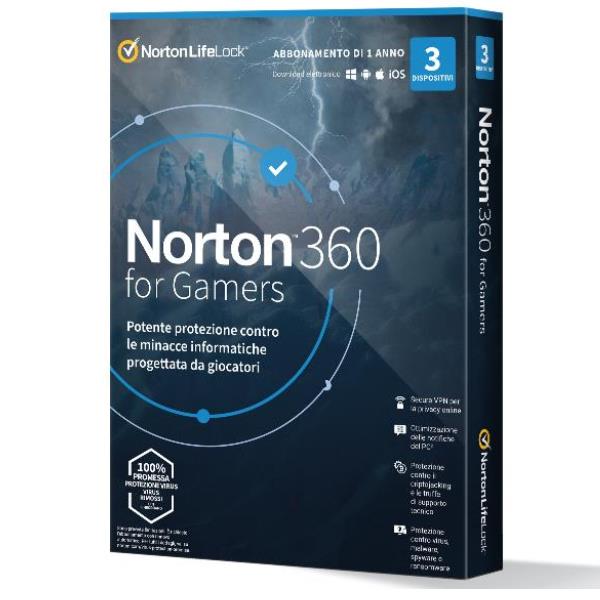 NORTON360 GAMER 50G 1U 3D 12 ATTACH