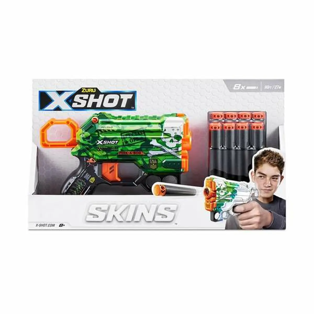 Pistola a Freccette X-Shot Skins Menace 15 x 9 x 3 cm