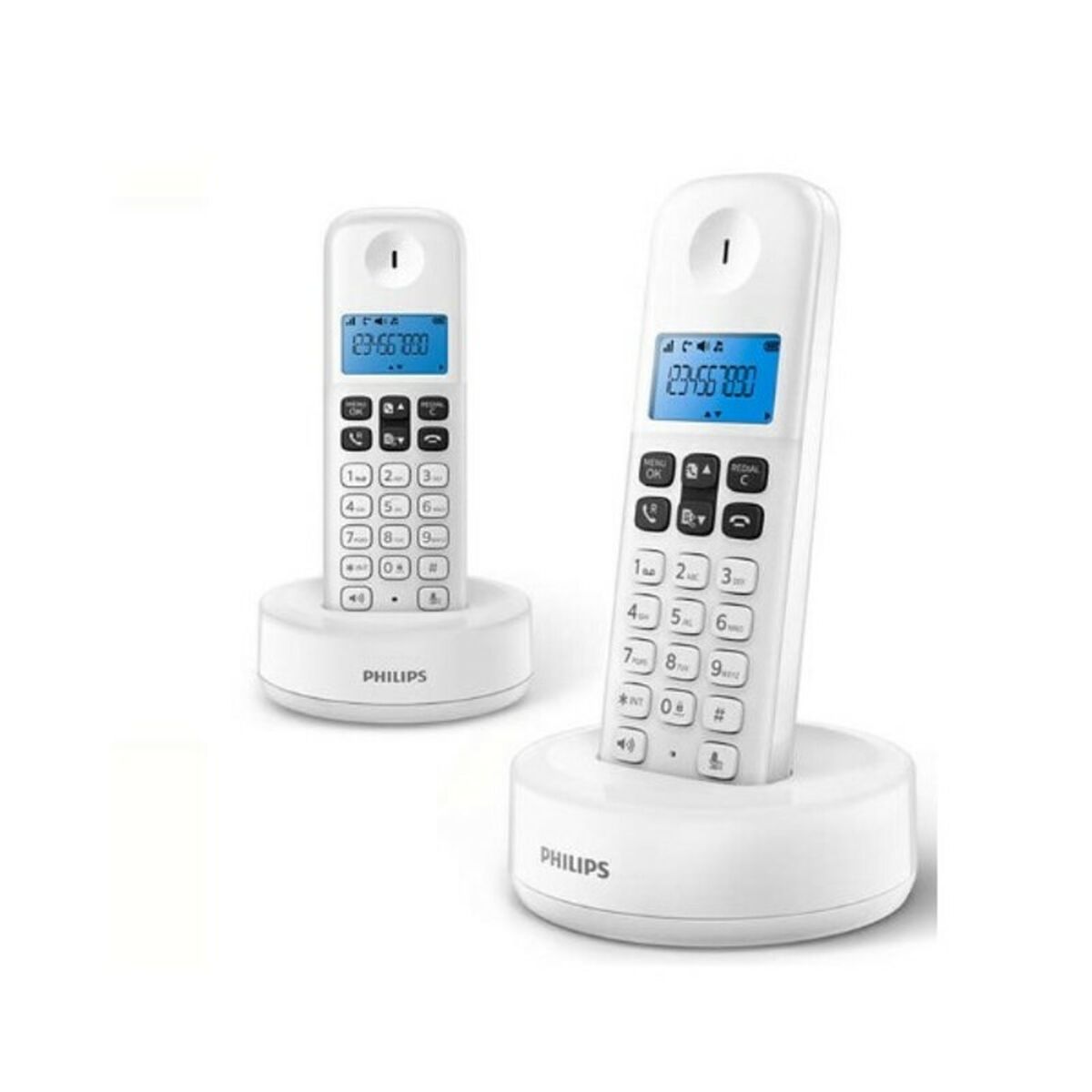 Telefono Senza Fili Philips D1612W/34 1,6" 300 mAh GAP (2 pcs) Bianco