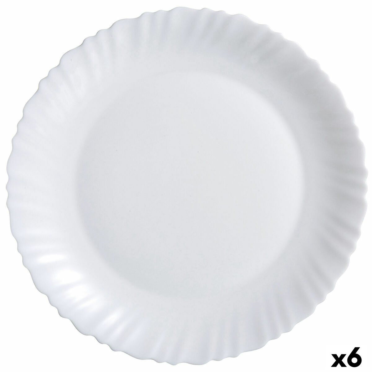 Teglia da Cucina Luminarc Feston Bianco Vetro (Ø 30 cm) (6 Unità)