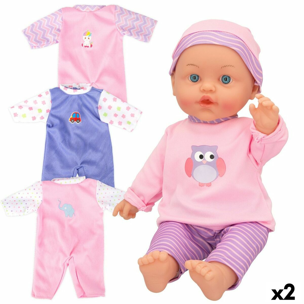 Baby doll Colorbaby 2 Unità 24 x 42 x 11 cm