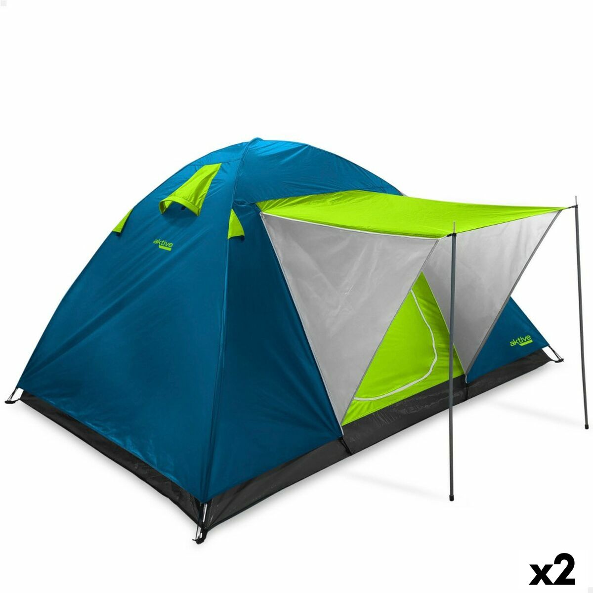 Tenda da Campeggio Aktive Tenda 240 x 130 x 210 cm (2 Unità)
