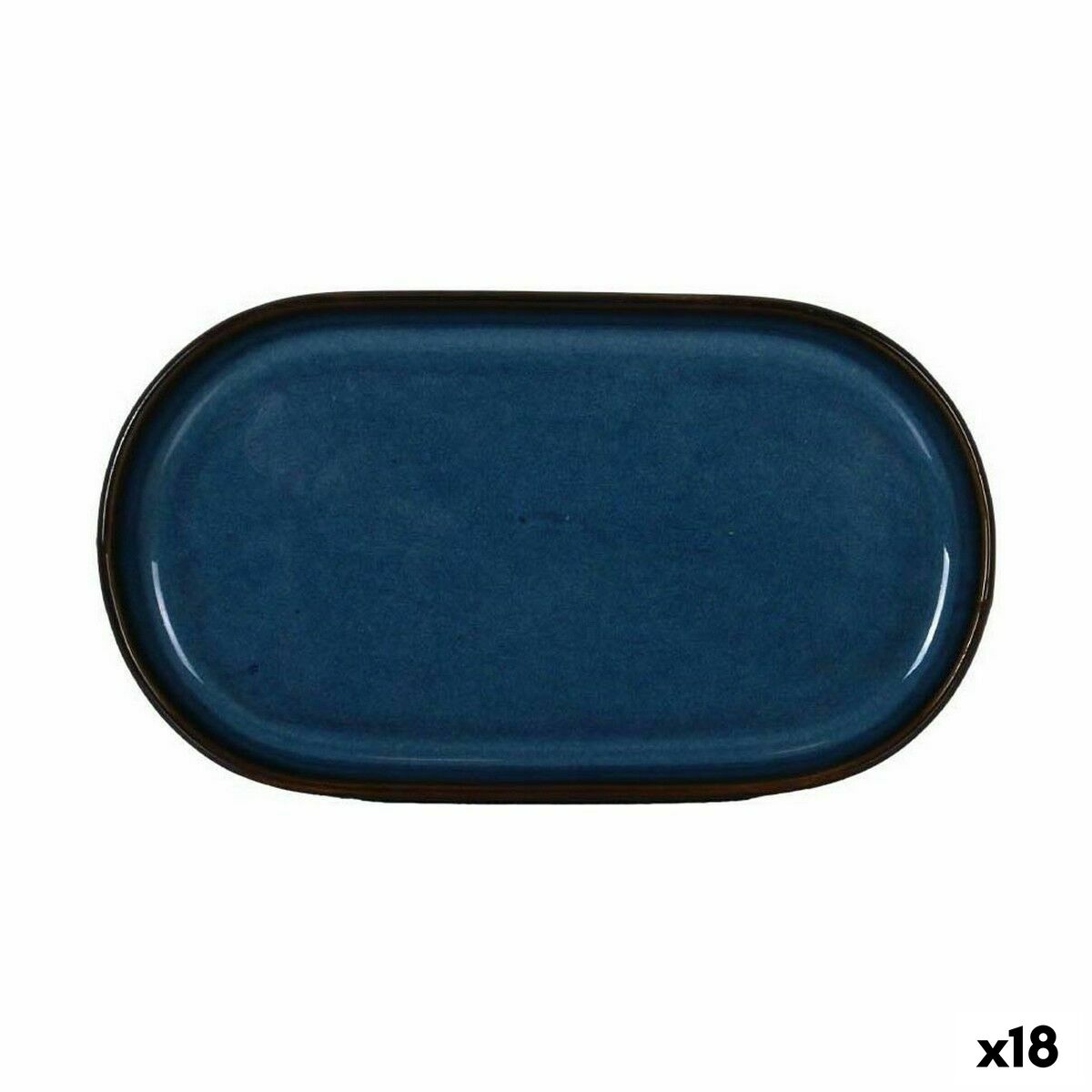 Vassoio per aperitivi La Mediterránea Chester Azzurro Ovale 20 x 11 x 1,5 cm (18 Unità)