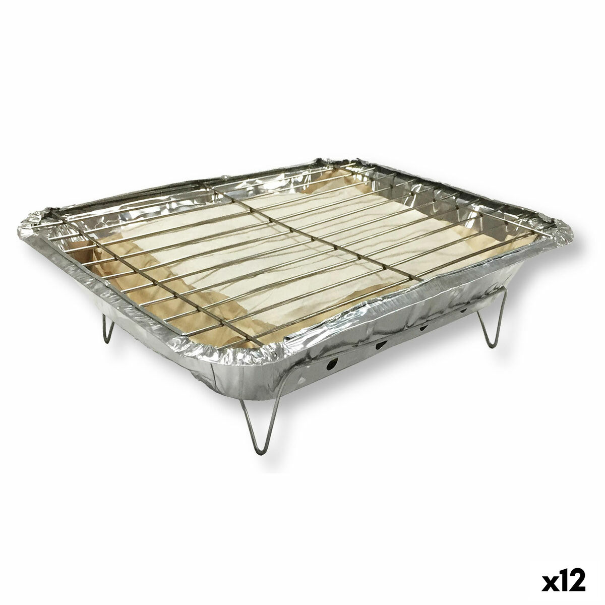 Barbecue Usa e Getta Algon istantanea 24 x 31 x 6 cm (12 Unità)