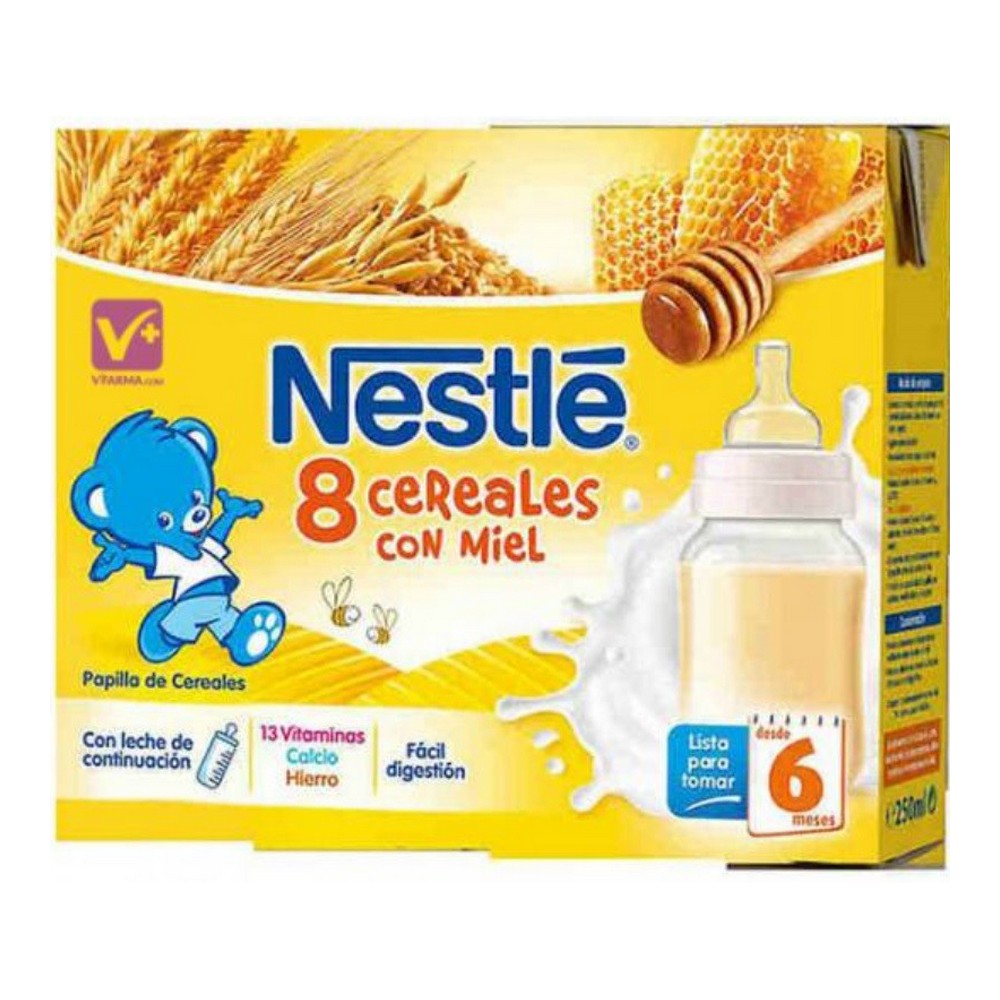 Pappina Nestle Latte e Cereali al Miele (2 x 250 ml)