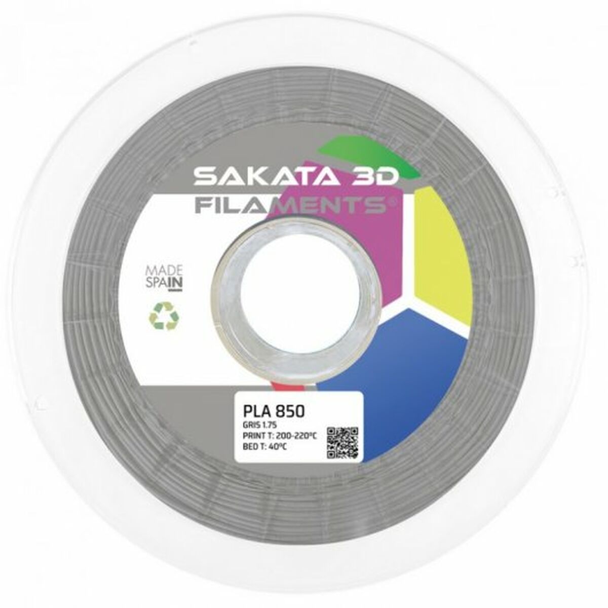 Bobina di Filamento Sakata 3D SAKATA3D Grigio Ø 1,75 mm