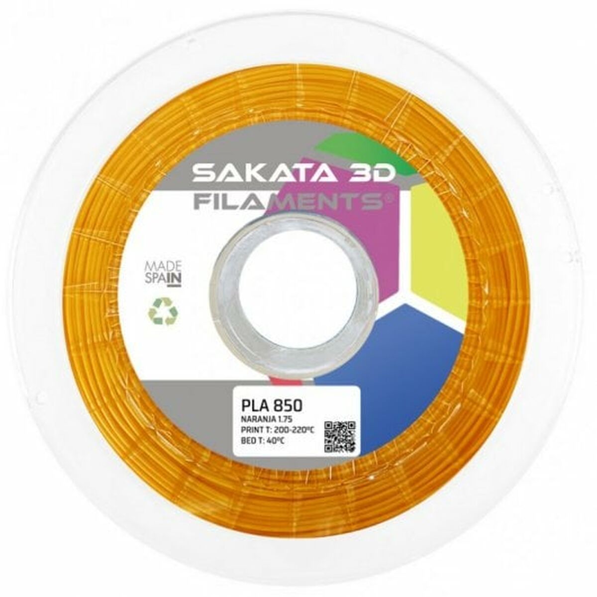 Bobina di Filamento Sakata 3D SAKATA3D Arancio Ø 1,75 mm