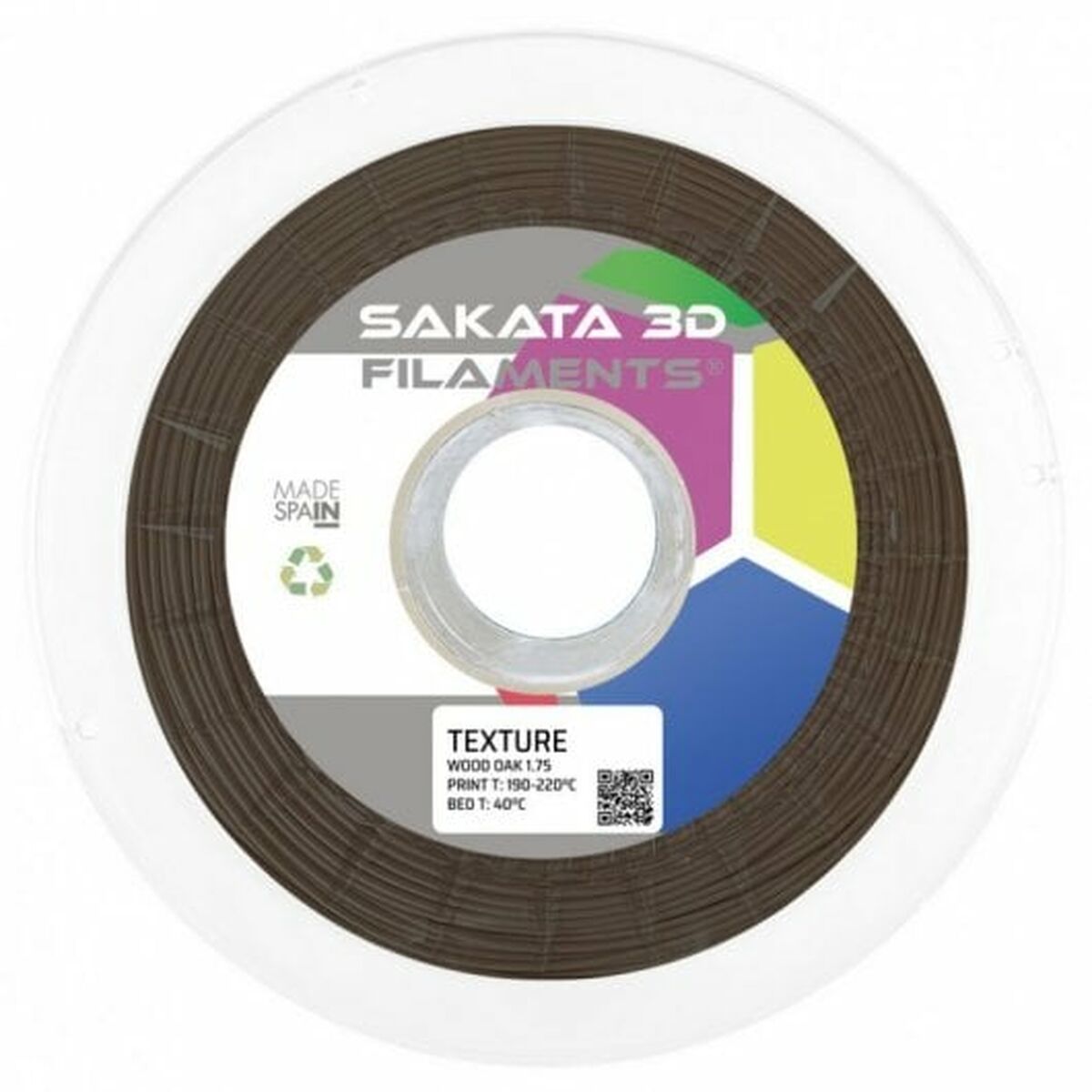 Bobina di Filamento Sakata 3D 10417657 PLA TEXTURE Ø 1,75 mm Marrone