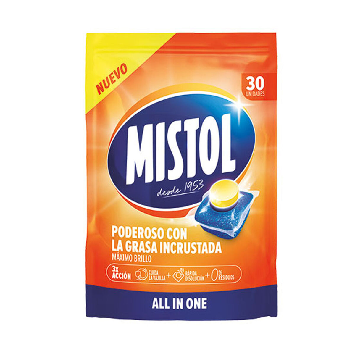 Pastiglie per lavastoviglie Mistol (30 Unità)
