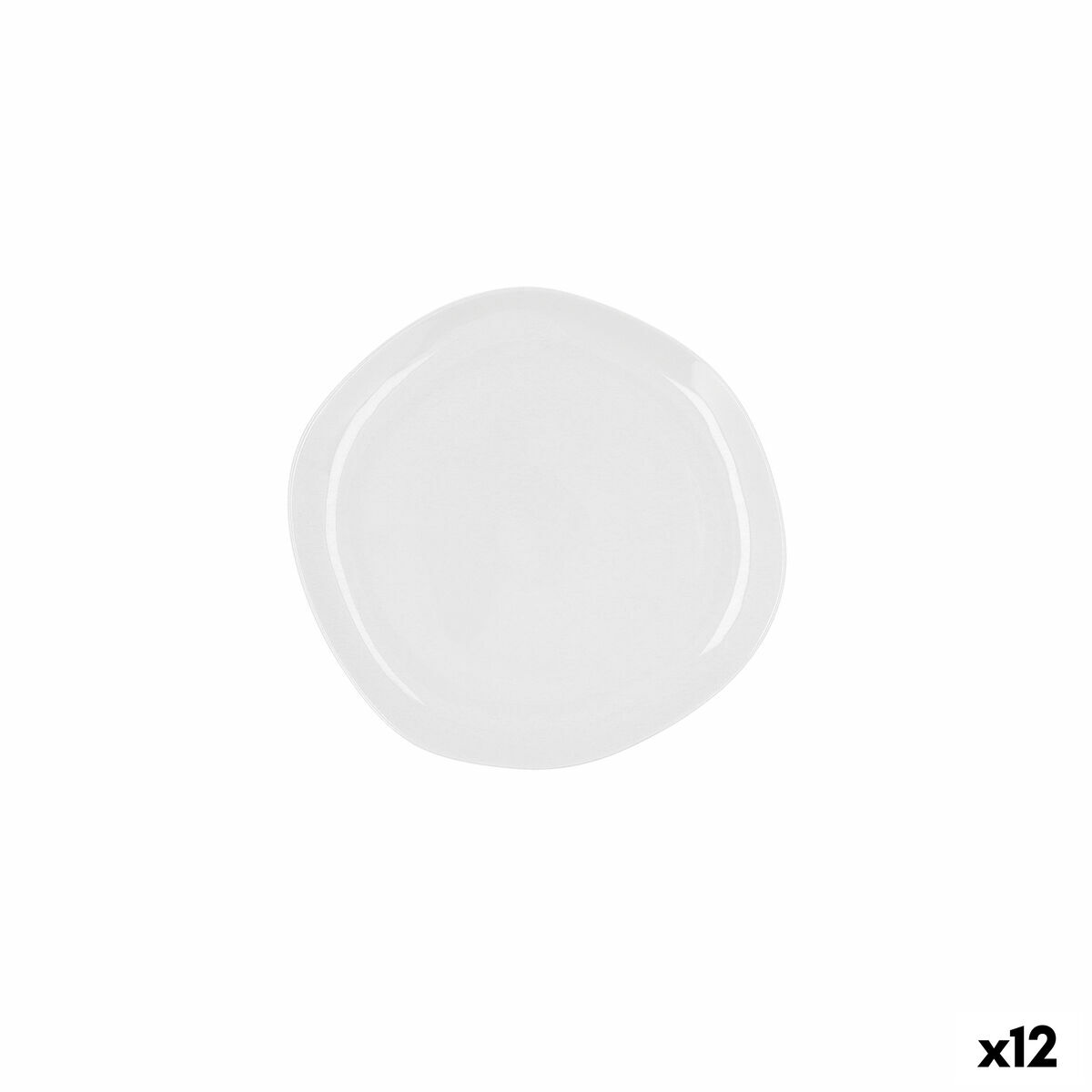 Piatto da pranzo Ariane Earth Bianco Ceramica Ø 21 cm (12 Unità)