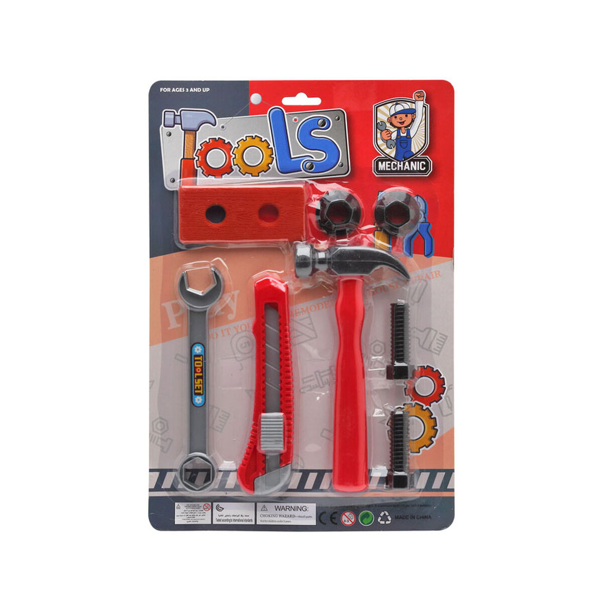 Set attrezzi per bambini Tools Mechanic 8 Pezzi