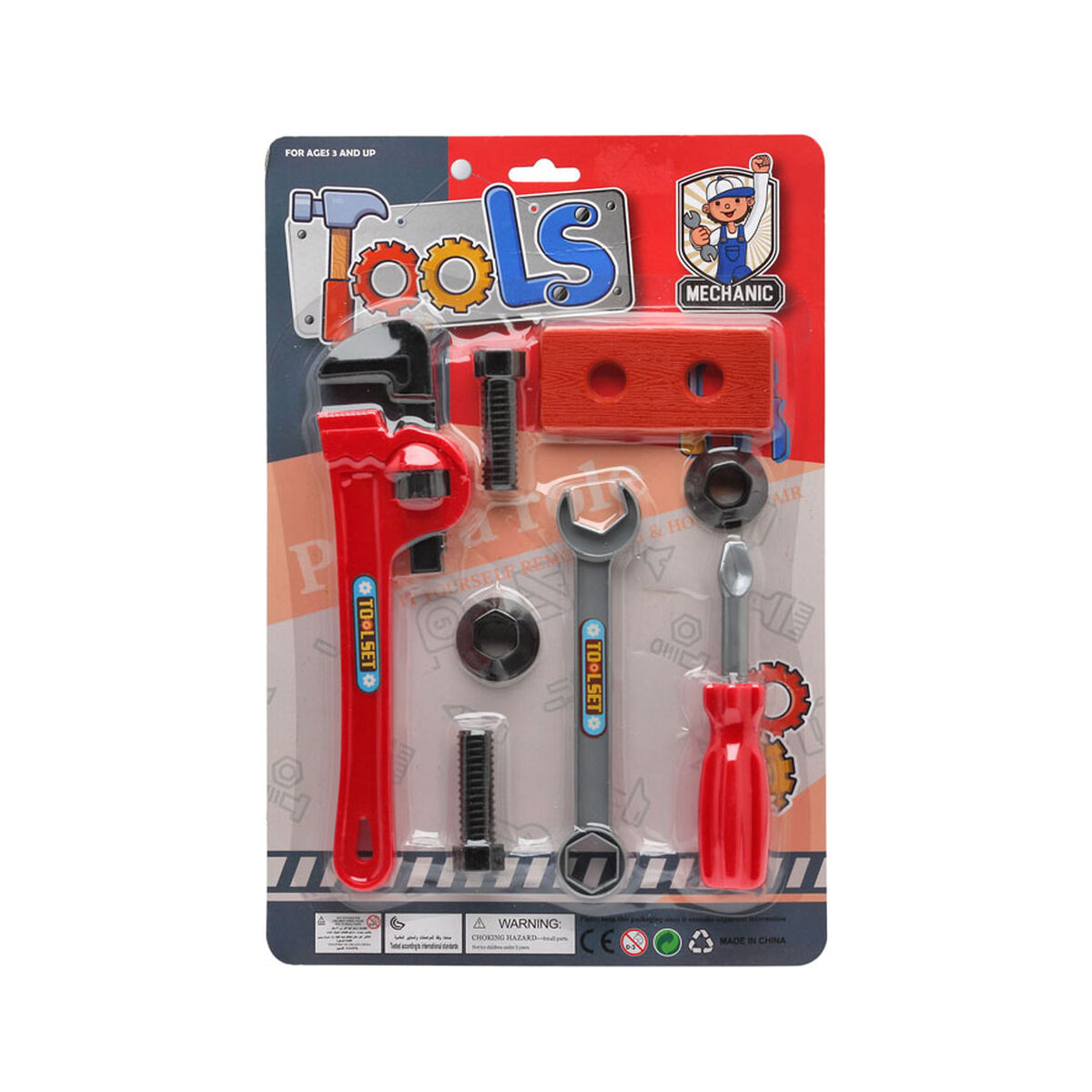 Set attrezzi per bambini Tools Mechanic 8 Pezzi