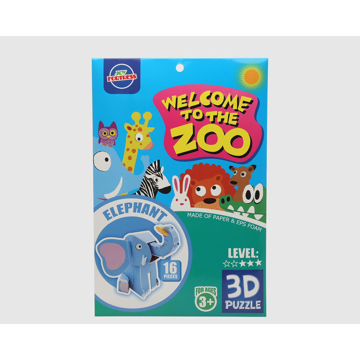 Puzzle 3D Zoo Elefante 27 x 18 cm 16 Pezzi