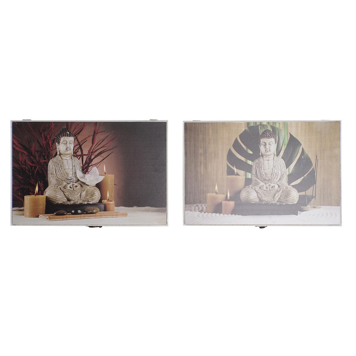 Tappi DKD Home Decor Contatore Buddha Legno MDF 2 Unità 46,5 x 6 x 31,5 cm