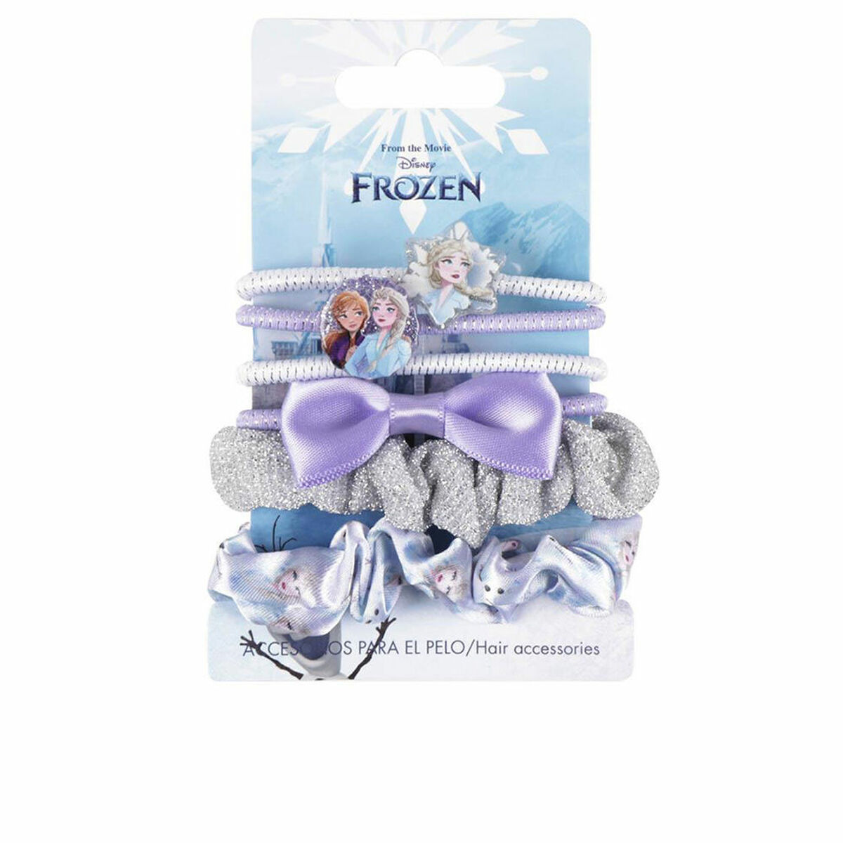 Elastici per capelli Princesses Disney   Multicolore Frozen (6 Pezzi)