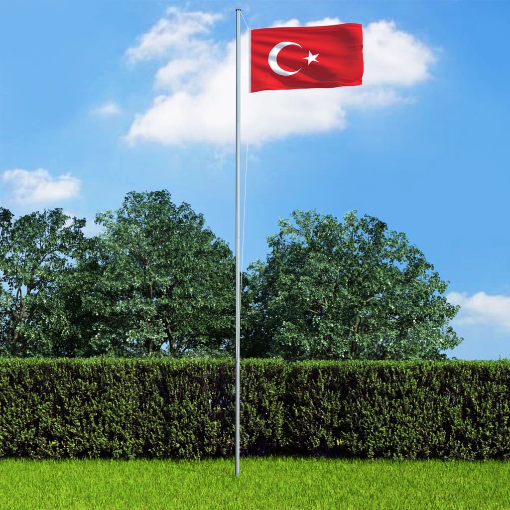 vidaXL Bandiera della Turchia 90x150 cm