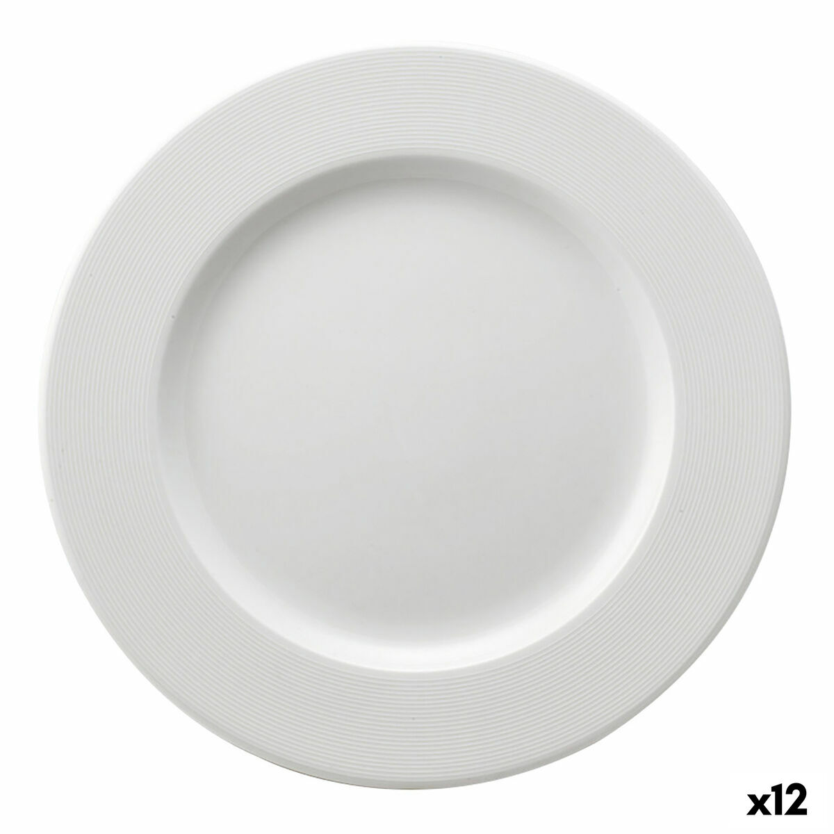 Piatto da Dolce Ariane Orba Ceramica Bianco Ø 21 cm (12 Unità)
