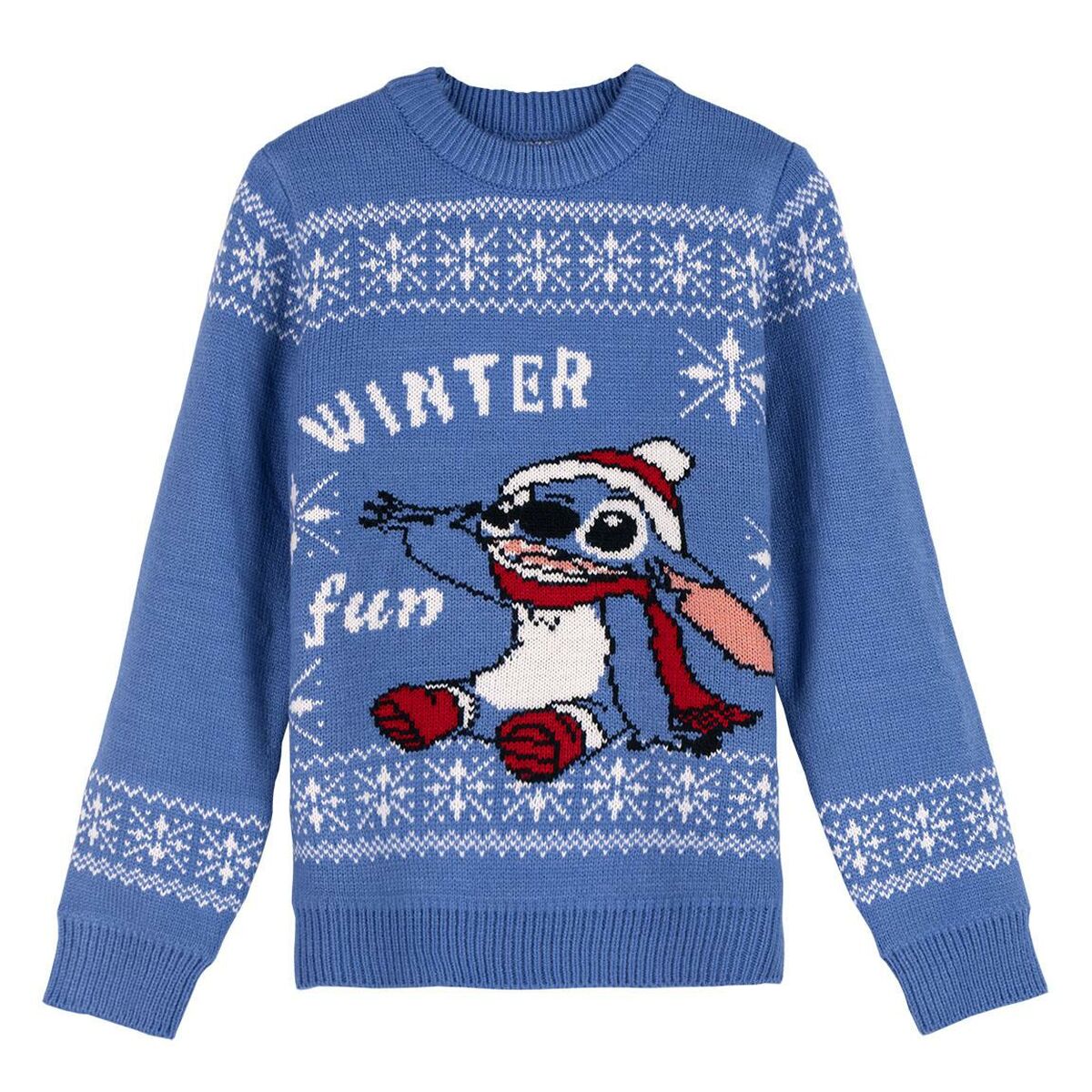 Maglia Unisex Stitch Per bambini Natale Azzurro