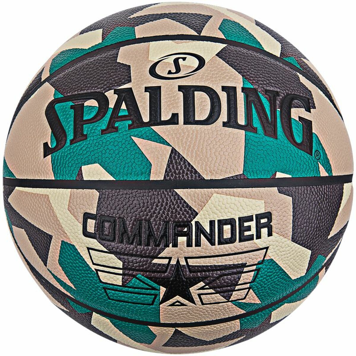 Pallone da Basket Commander Poly Spalding 84589Z Marrone Pelle Sintetico 7