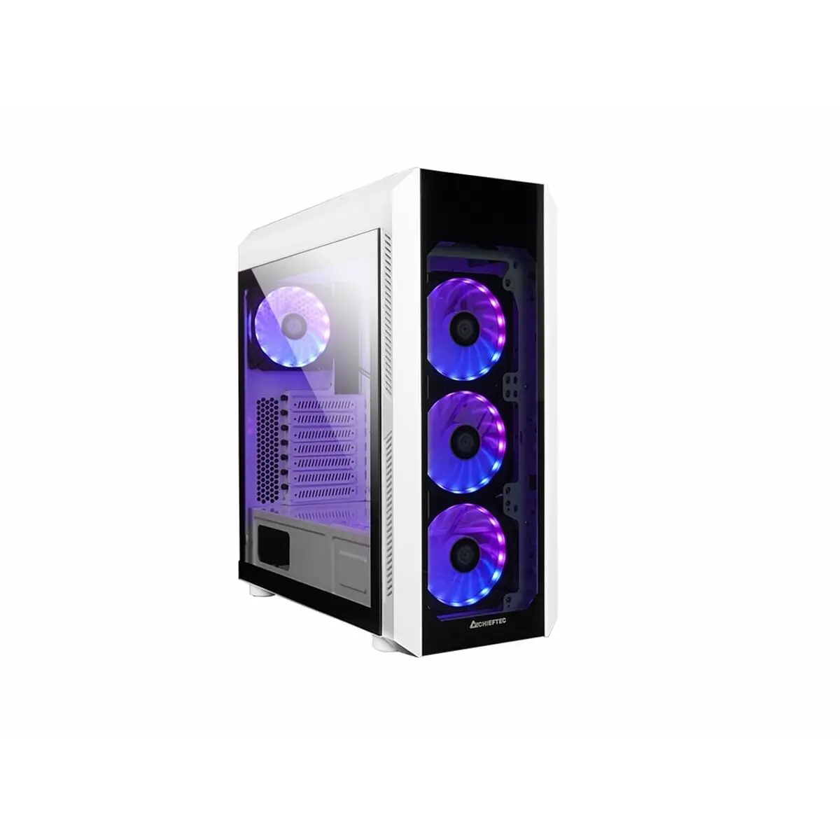 Case computer desktop ATX Chieftec GL-03W-OP Bianco Nero