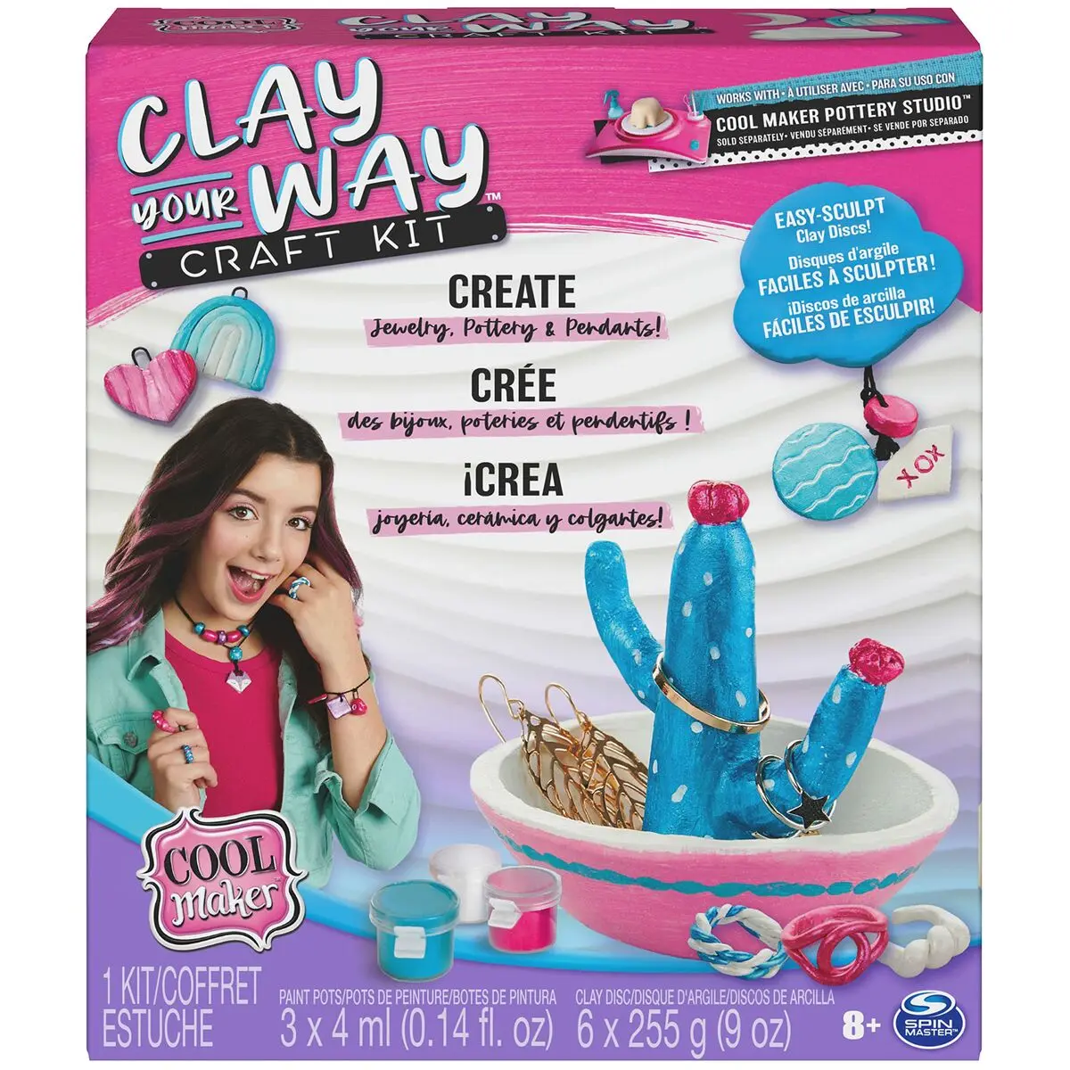 Kit per Creare Braccialetti e Collane Spin Master Clay your way Plastica