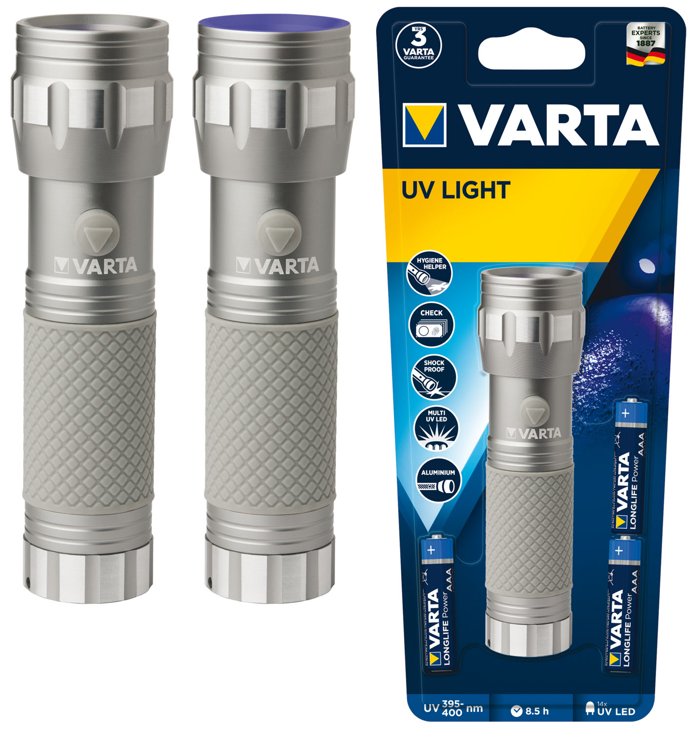 TORCIA VARTA LED UV LIGHT LUCE BLU -15638