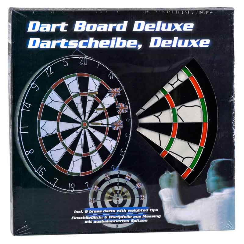 Dart Game Gioco Tirassegno Bersaglio con Freccette Modello Deluxe Diametro 45 cm