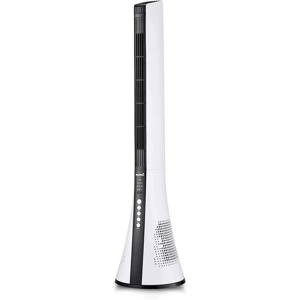 Ventilatore Torre Colonna Oscillante 40W 110cm Con Timer Telecomando Bianco