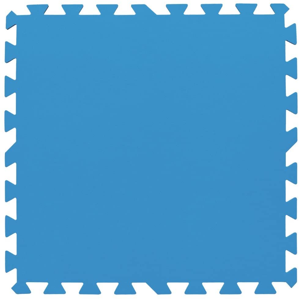 Bestway Tappetini di Protezione per il Fondo della Piscina Blu 9 pezzi di 50 x 50 cm