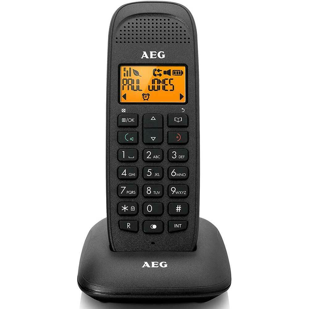 AEG Voxtel D81 Telefono Domestico DECT Cordless Display 1,6'' LCD Nero