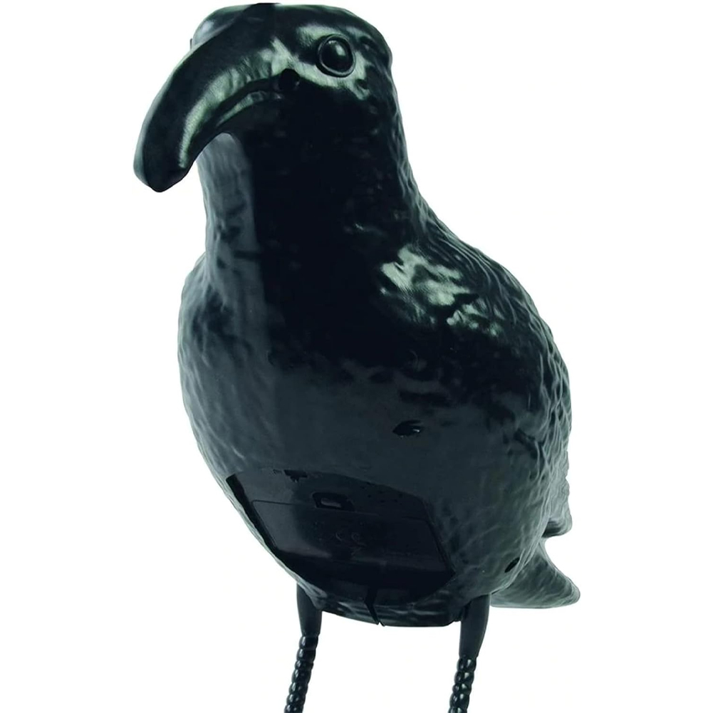 Corvo Dissuasore Statua Spauracchio spaventa passeri piccioni colombi 24,5 cm (4)