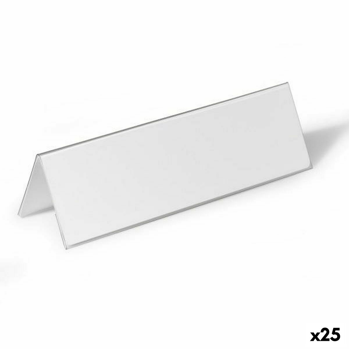 Targhetta di identificazione Durable Centrotavolo PVC Trasparente 10,5 x 29,7 cm (25 Unità)