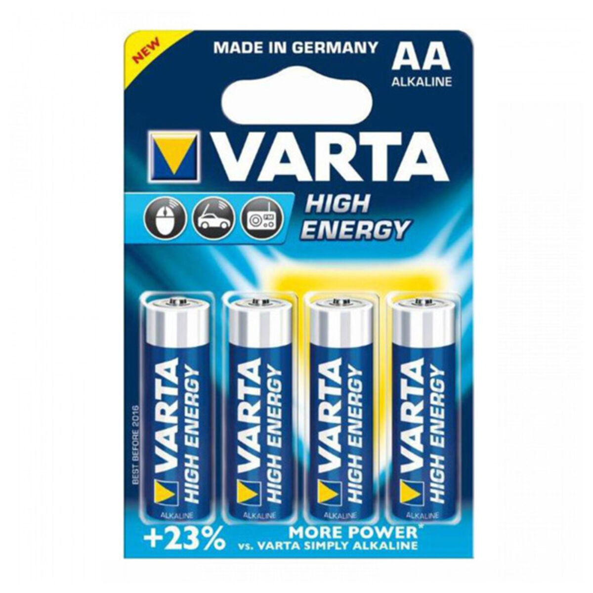 Batteria Alcalina Varta AA LR06 1,5 V 2930 mAh High Energy