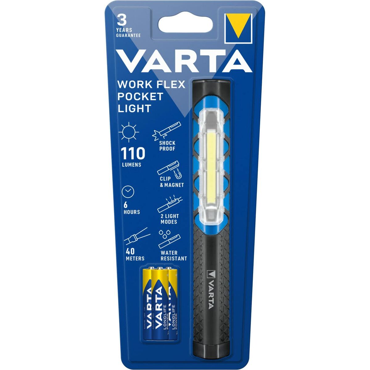 Torcia Varta Work Flex Pocket Light 1,5 W 110 Lm