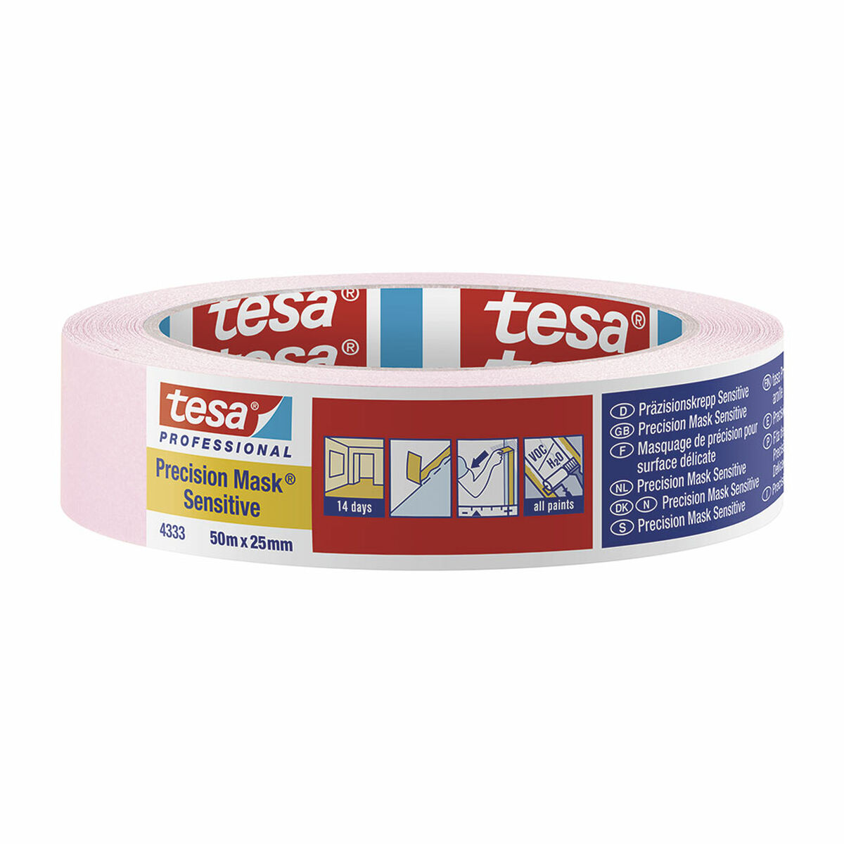Nastro Adesivo TESA Precision mask sensitive Rosa (50 m x 25 mm)