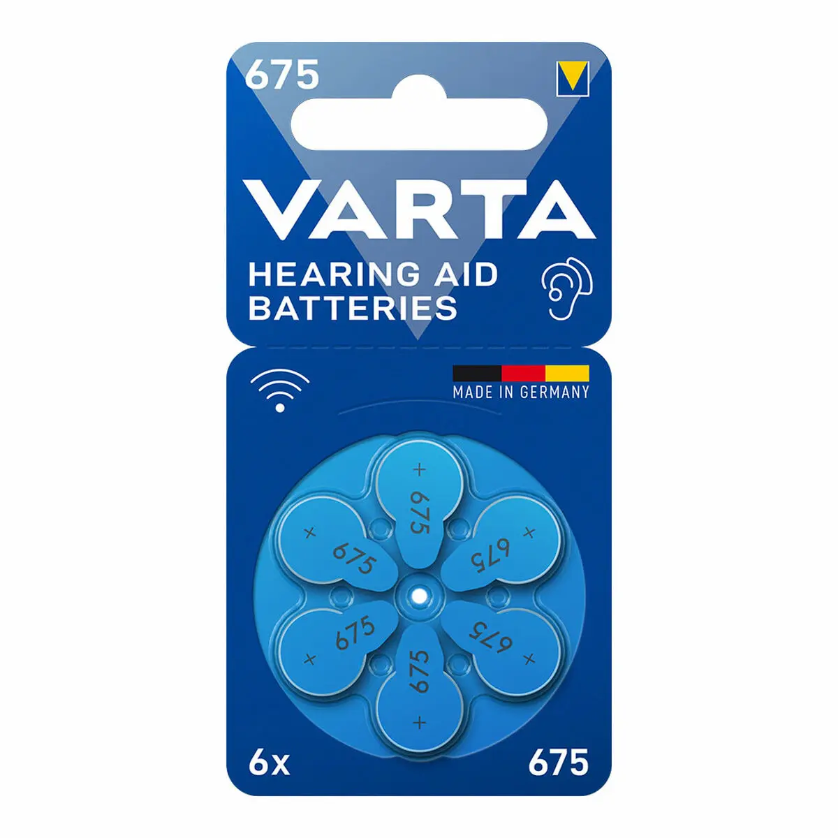 Pila per apparecchio acustico Varta Hearing Aid 675 PR44 6 Unità