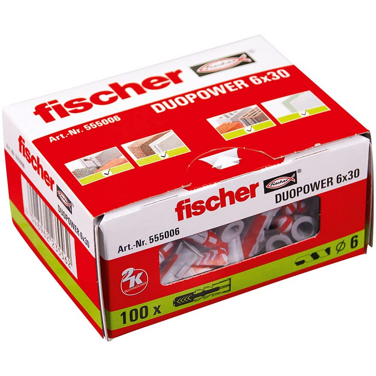 Tacchetti Fischer Duopower 555006 100 Pezzi Ø 6 x 30 mm
