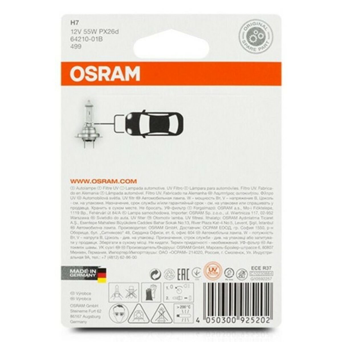Lampadina per Auto Osram OS64210-01B H7 12V 55W