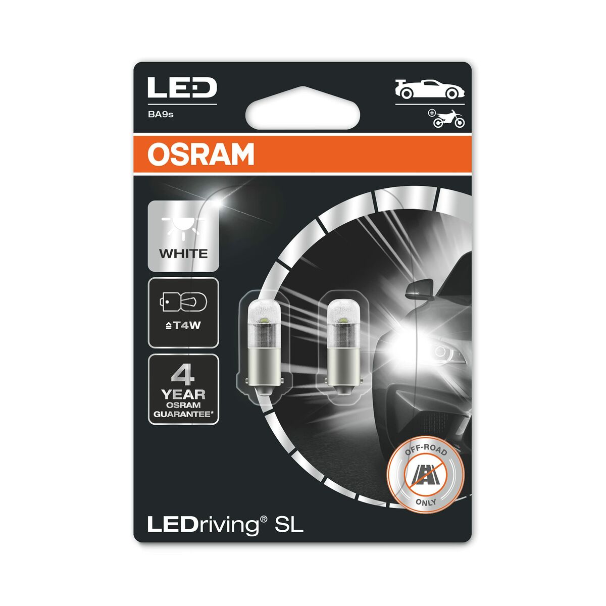 Lampadina per Auto Osram OS3893DWP-02B 12 V 6000 K 0,8 W BA9S