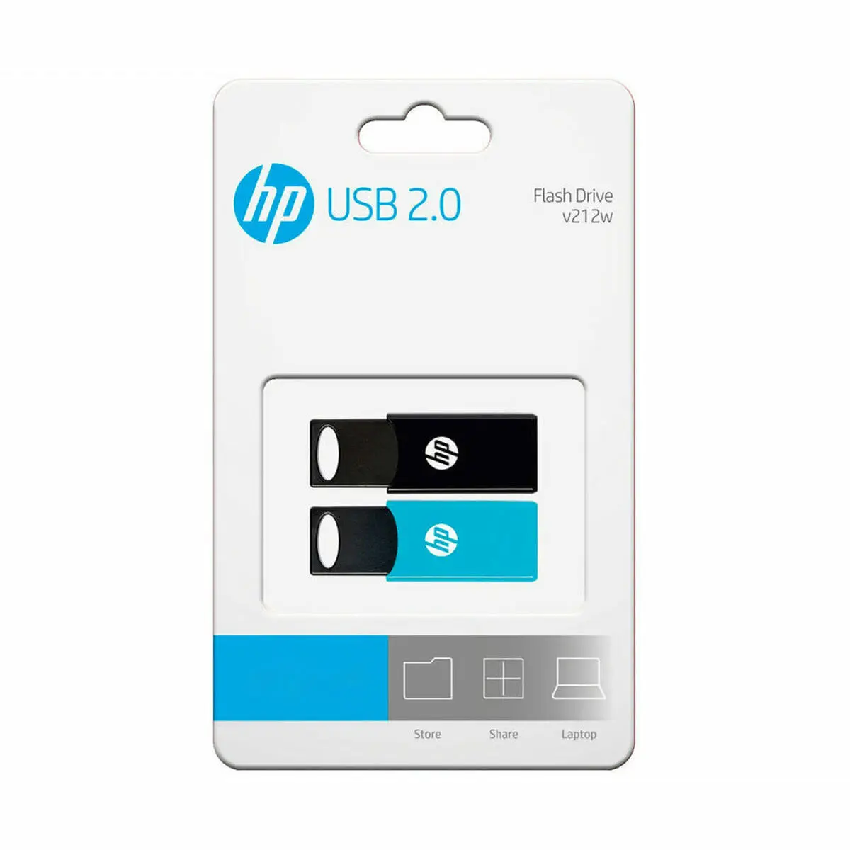 Memoria USB HP 4712847099760 USB 2.0 64GB 2 Unità Nero 64 GB