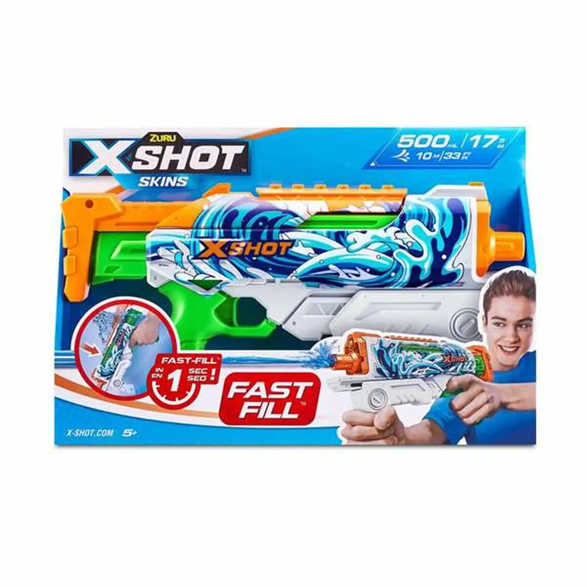 Pistola ad Acqua X-Shot Skins Hyperload Fast-Fill 34 x 17 x 6 cm
