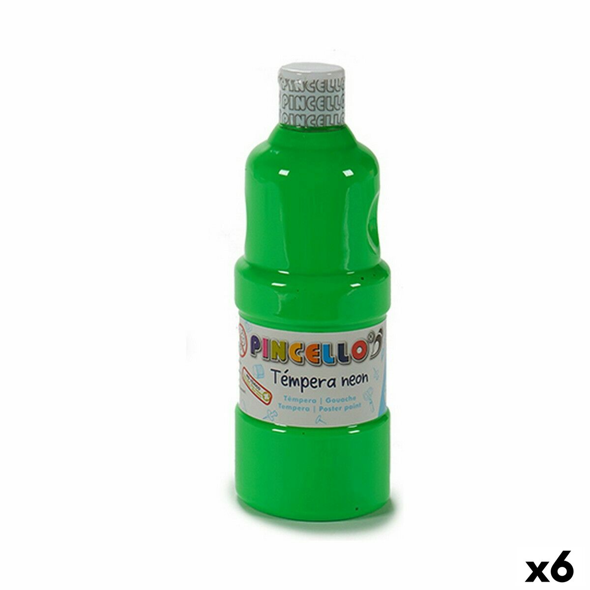 Tempere Neon Verde 400 ml (6 Unità)