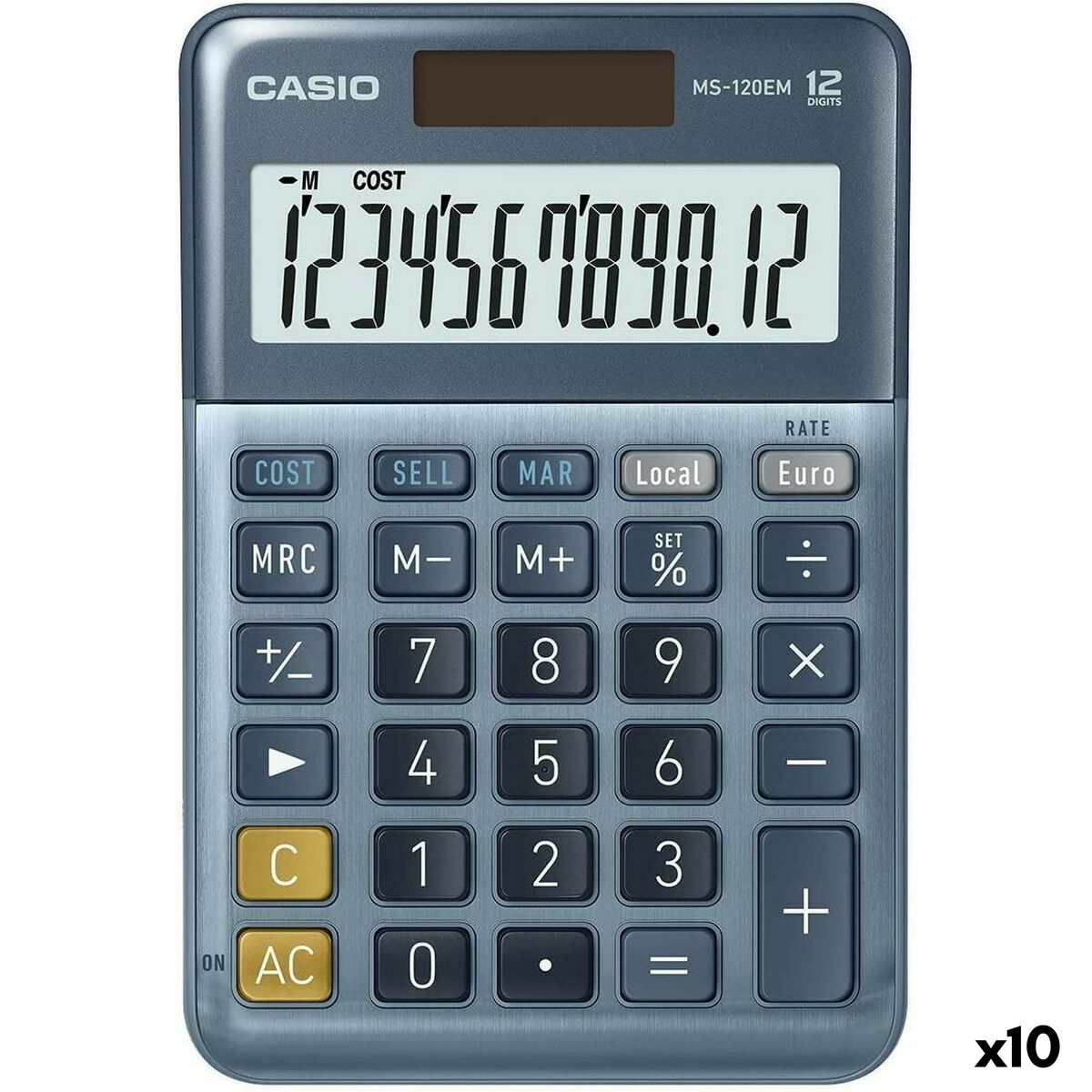 Calcolatrice Casio MS-100EM Azzurro (10 Unità)