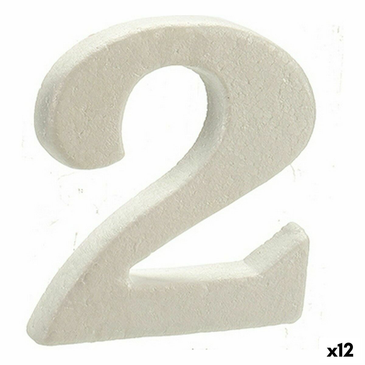 Numeri 2 Bianco polistirene 2 x 15 x 10 cm (12 Unità)