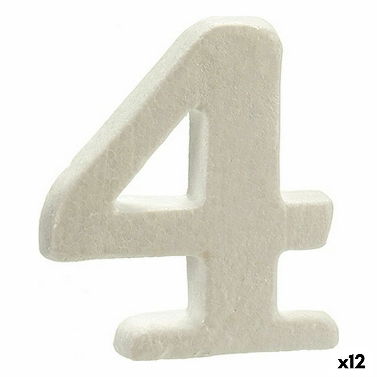Numeri 4 Bianco polistirene 2 x 15 x 10 cm (12 Unità)