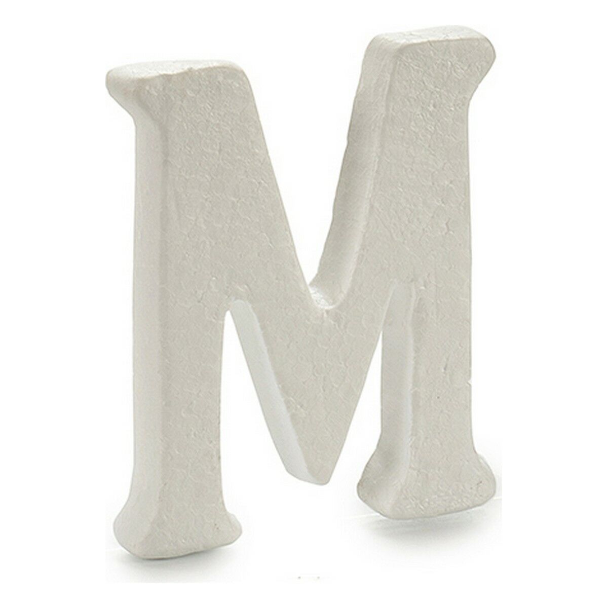 Lettera M Bianco polistirene 1 x 15 x 13,5 cm (12 Unità)