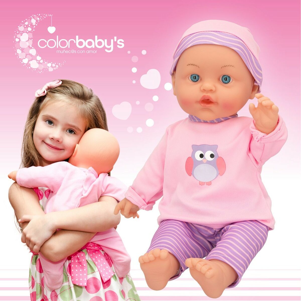 Baby doll Colorbaby 2 Unità 24 x 42 x 11 cm