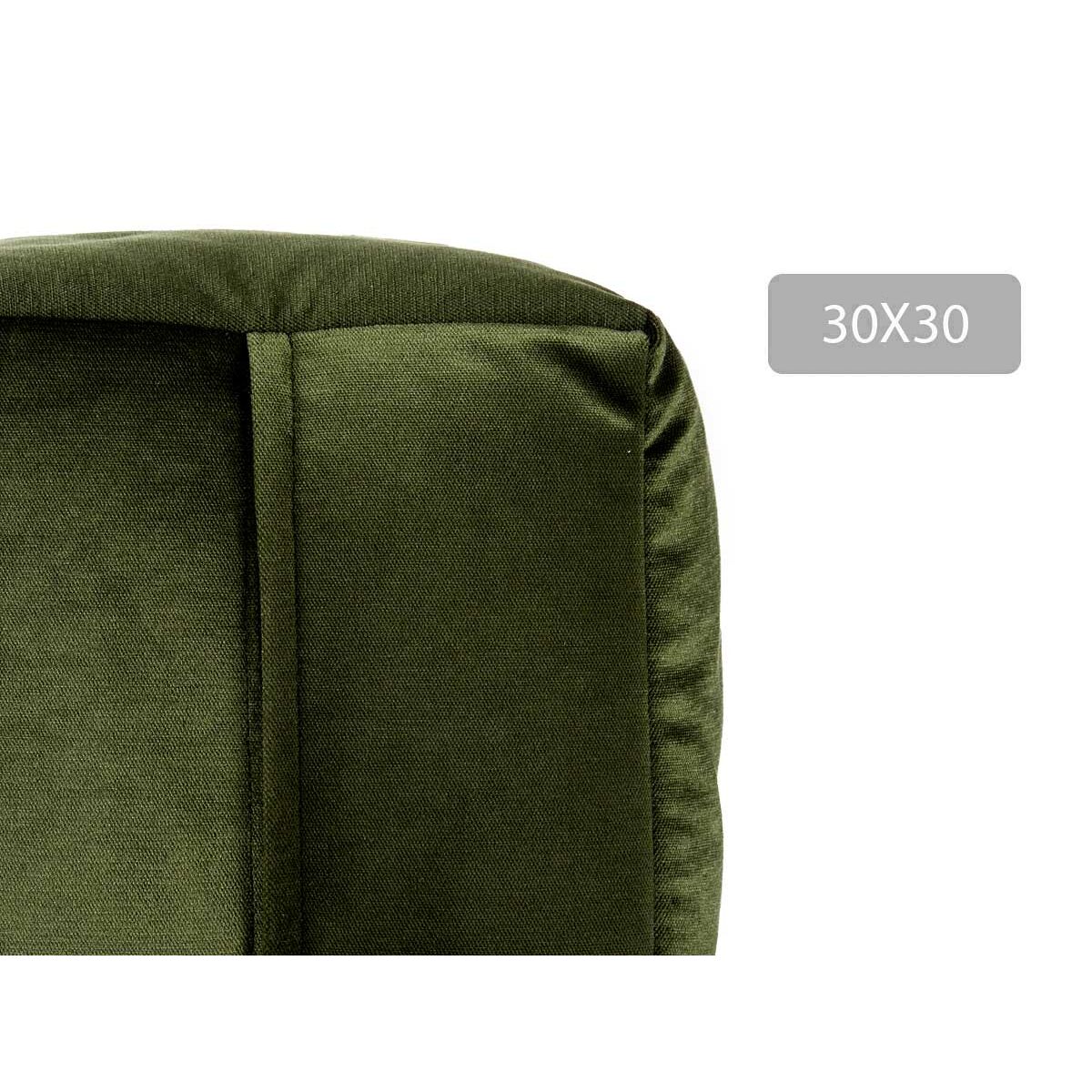 Puff Velluto Verde 30 x 30 x 30 cm (4 Unità)